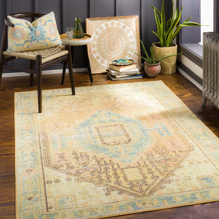 Emmie Performance Yellow/Blue Rug