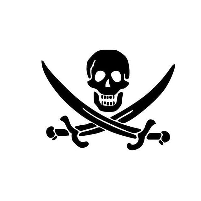 Skull Crossbone Bathroom Vinyl Toilet Sticker