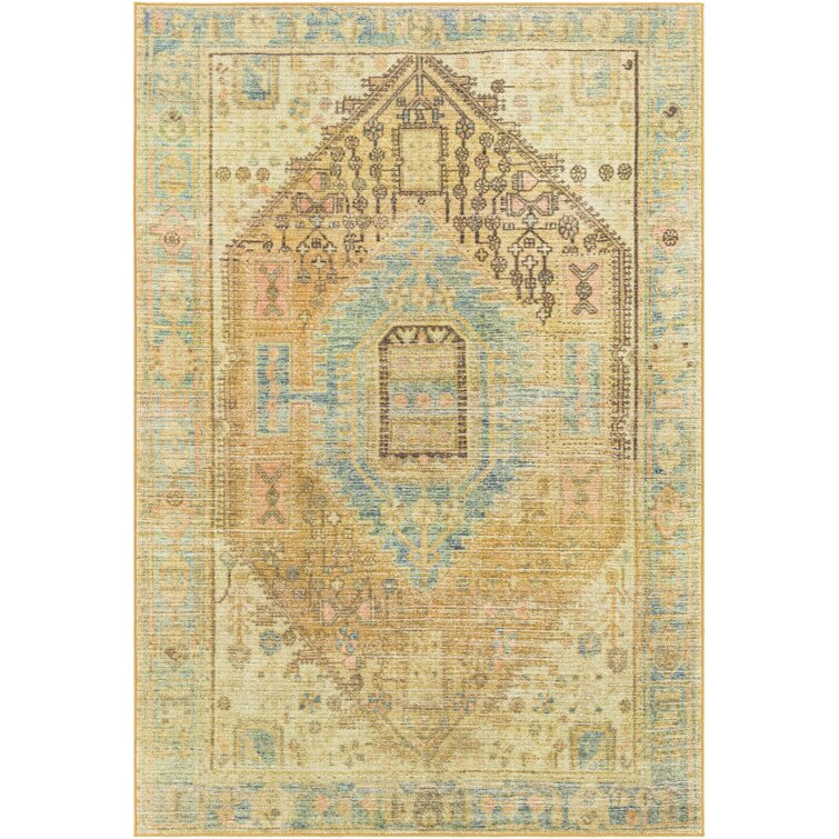 Emmie Performance Yellow/Blue Rug